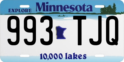 MN license plate 993TJQ