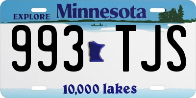 MN license plate 993TJS