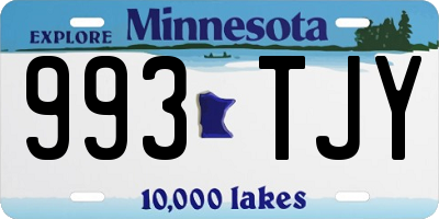 MN license plate 993TJY