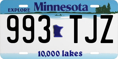 MN license plate 993TJZ