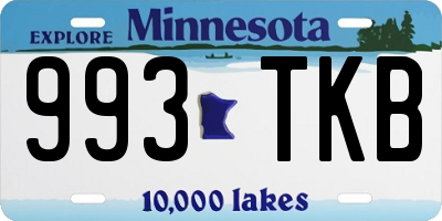 MN license plate 993TKB