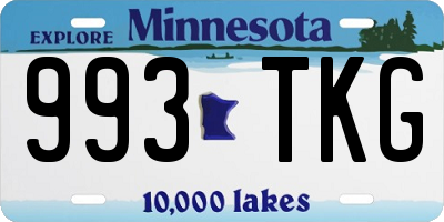 MN license plate 993TKG