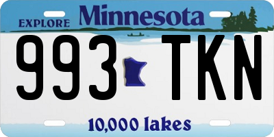 MN license plate 993TKN