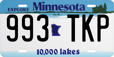 MN license plate 993TKP