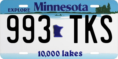 MN license plate 993TKS