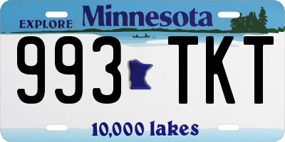 MN license plate 993TKT