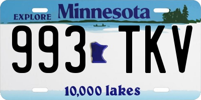 MN license plate 993TKV