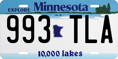 MN license plate 993TLA