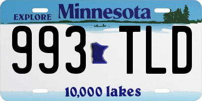 MN license plate 993TLD