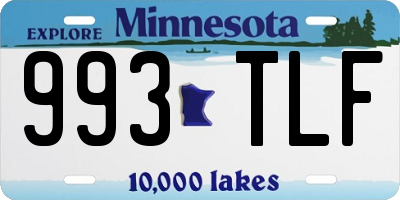 MN license plate 993TLF