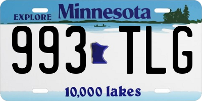 MN license plate 993TLG