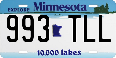MN license plate 993TLL