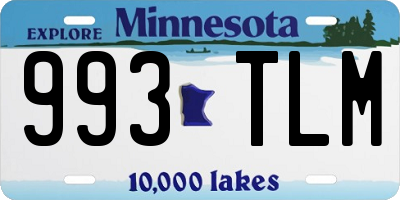 MN license plate 993TLM