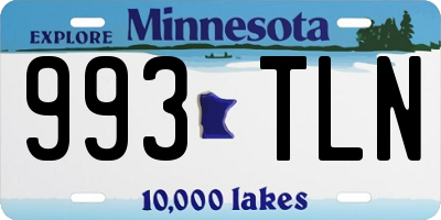 MN license plate 993TLN