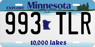 MN license plate 993TLR