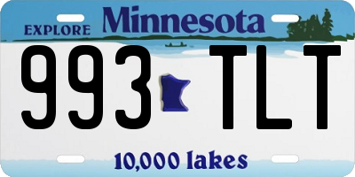 MN license plate 993TLT