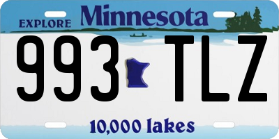 MN license plate 993TLZ