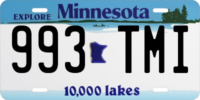 MN license plate 993TMI