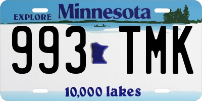 MN license plate 993TMK