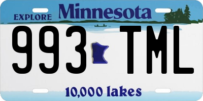 MN license plate 993TML