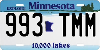 MN license plate 993TMM