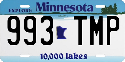 MN license plate 993TMP