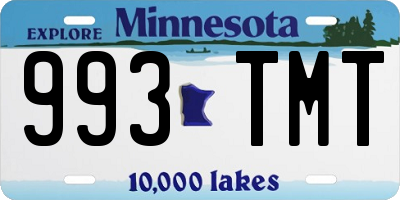 MN license plate 993TMT