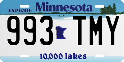 MN license plate 993TMY