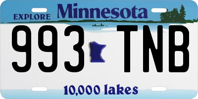 MN license plate 993TNB