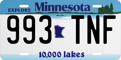 MN license plate 993TNF
