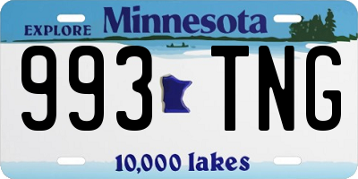 MN license plate 993TNG