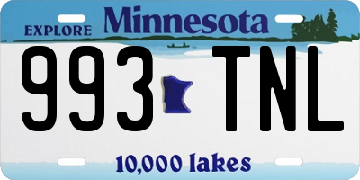 MN license plate 993TNL