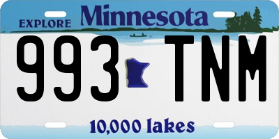 MN license plate 993TNM