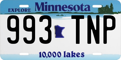 MN license plate 993TNP