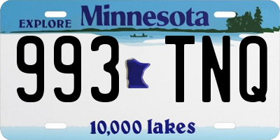 MN license plate 993TNQ