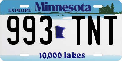 MN license plate 993TNT