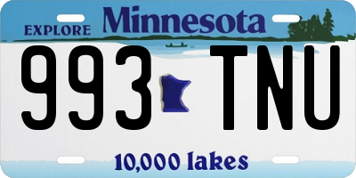 MN license plate 993TNU