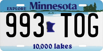 MN license plate 993TOG