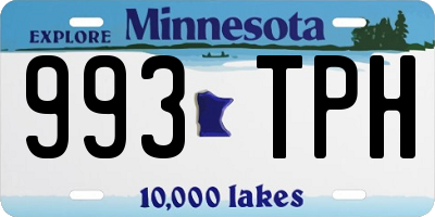 MN license plate 993TPH