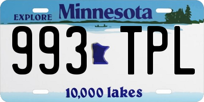 MN license plate 993TPL