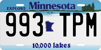 MN license plate 993TPM
