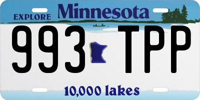 MN license plate 993TPP