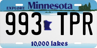 MN license plate 993TPR