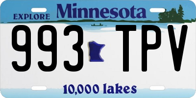 MN license plate 993TPV