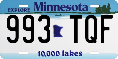 MN license plate 993TQF
