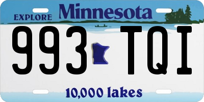 MN license plate 993TQI