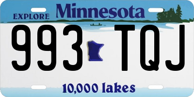 MN license plate 993TQJ