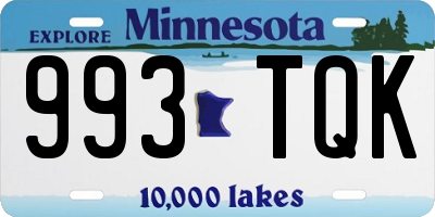 MN license plate 993TQK