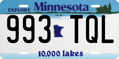 MN license plate 993TQL