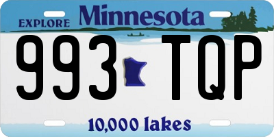 MN license plate 993TQP